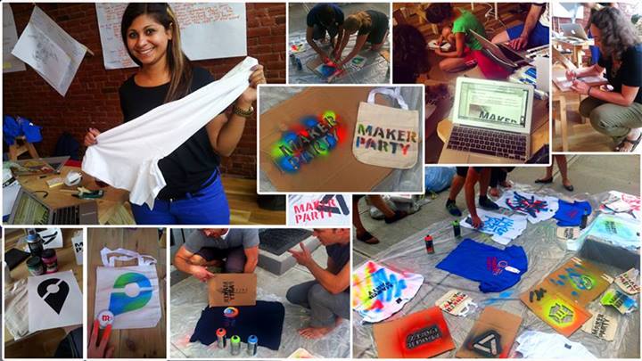 Maker Party with stencils