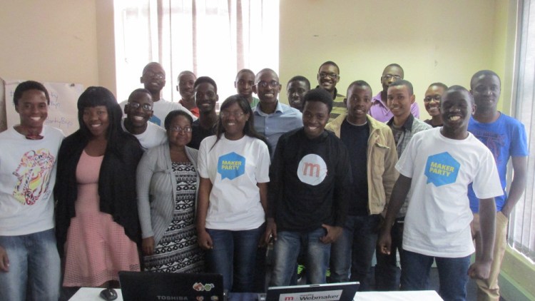 Maker Party attendees in Zimbabwe